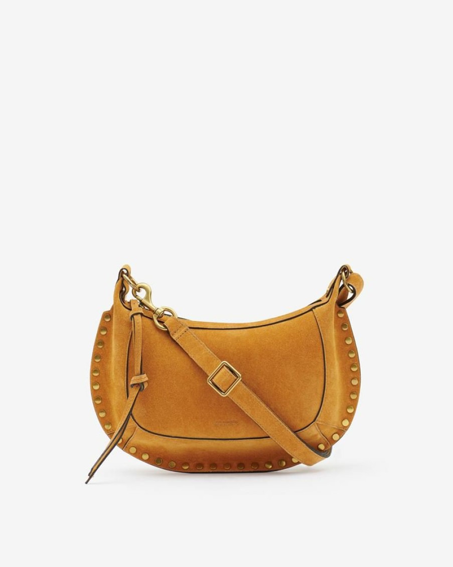 Sacs Isabel Marant | Sac Porte Epaule En Cuir Velours Oskan Moon