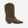 Chaussures Isabel Marant | Duerto Bottes Santiags En Cuir Velours