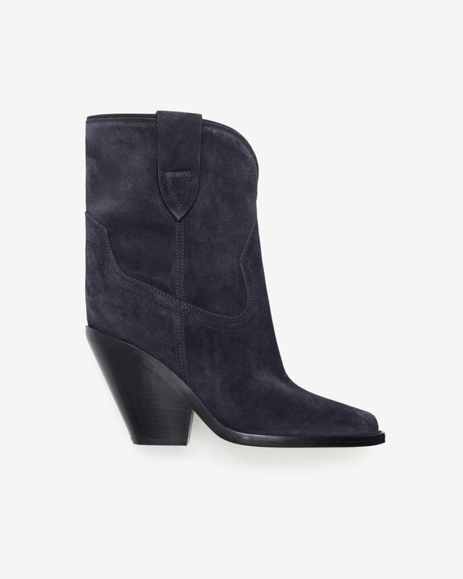 Chaussures Isabel Marant | Bottines En Cuir Veau Velours Leyane