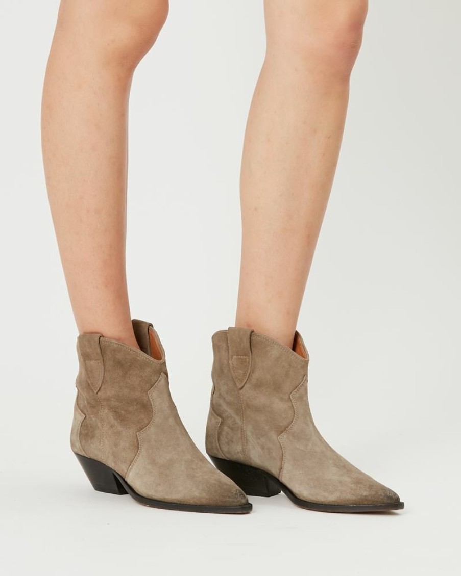 Chaussures Isabel Marant | Dewina Bottines En Cuir Velours