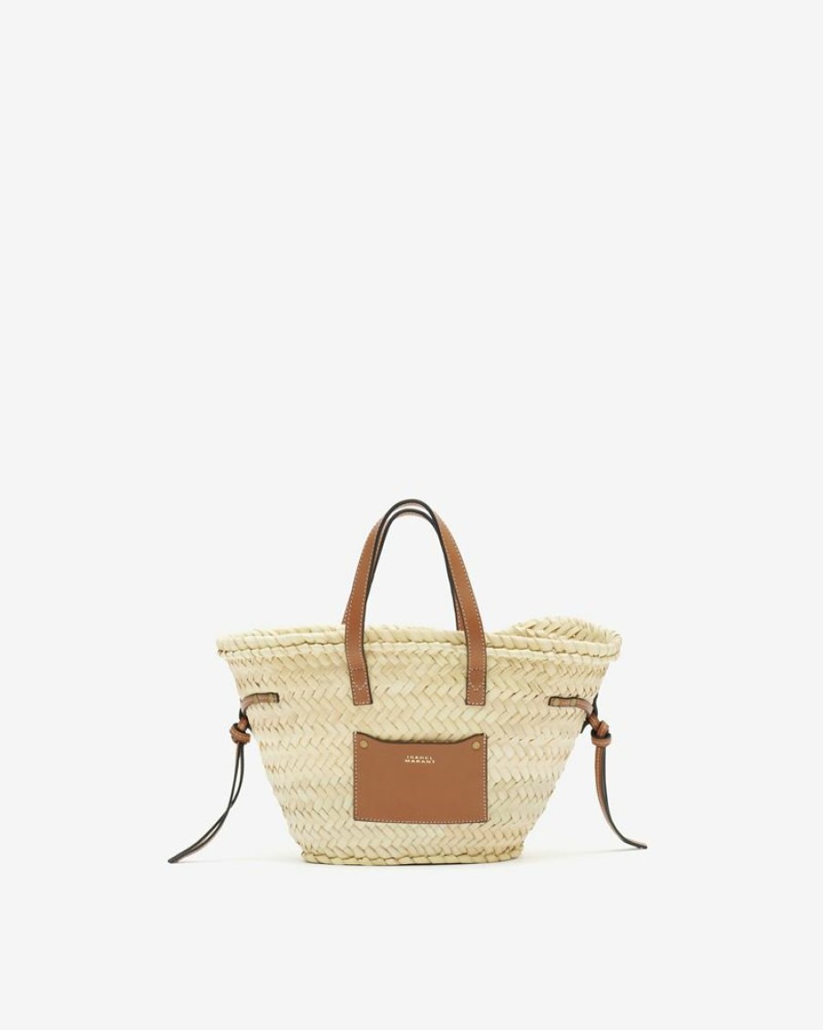 Sacs Isabel Marant | Panier En Raphia Et Cuir Cadix Mini