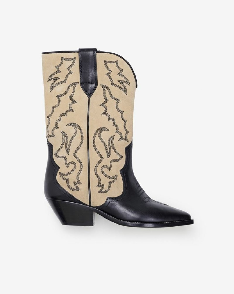 Chaussures Isabel Marant | Duerto Bottes Santiags En Cuir Velours