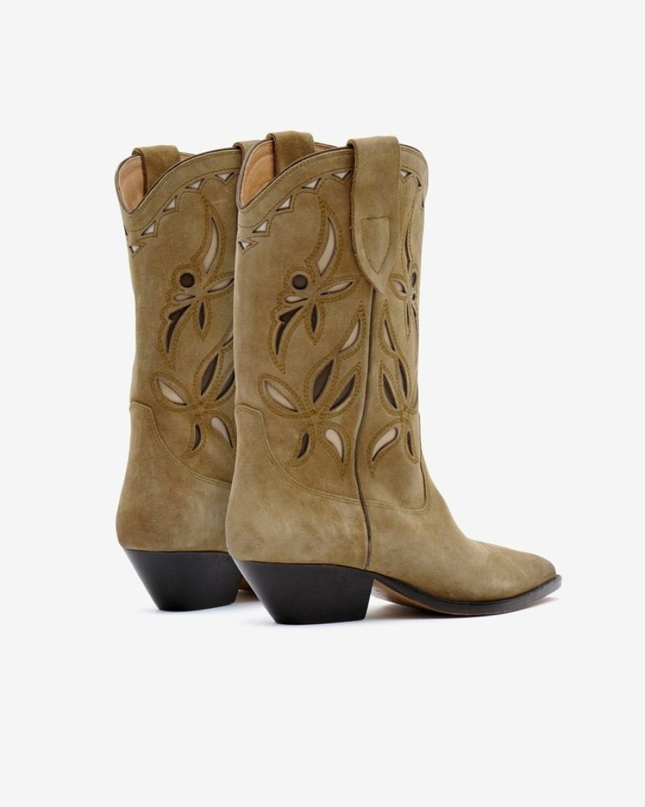 Chaussures Isabel Marant | Duerto Bottes Santiags En Cuir Velours