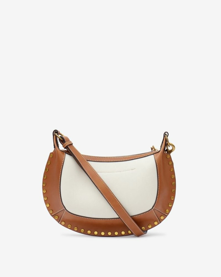 Sacs Isabel Marant | Sac Porte Epaule En Cuir Et Coton Oskan Moon