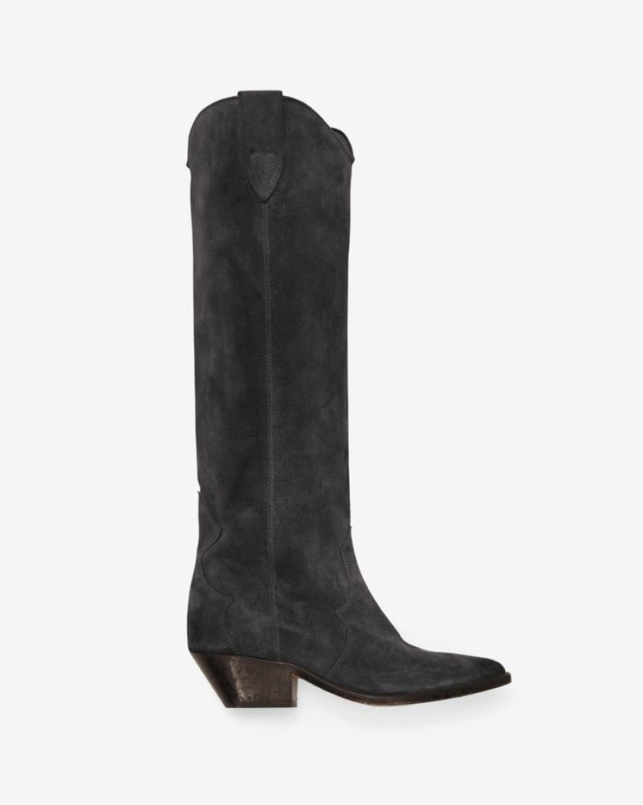 Chaussures Isabel Marant | Bottes En Cuir Velours Denvee