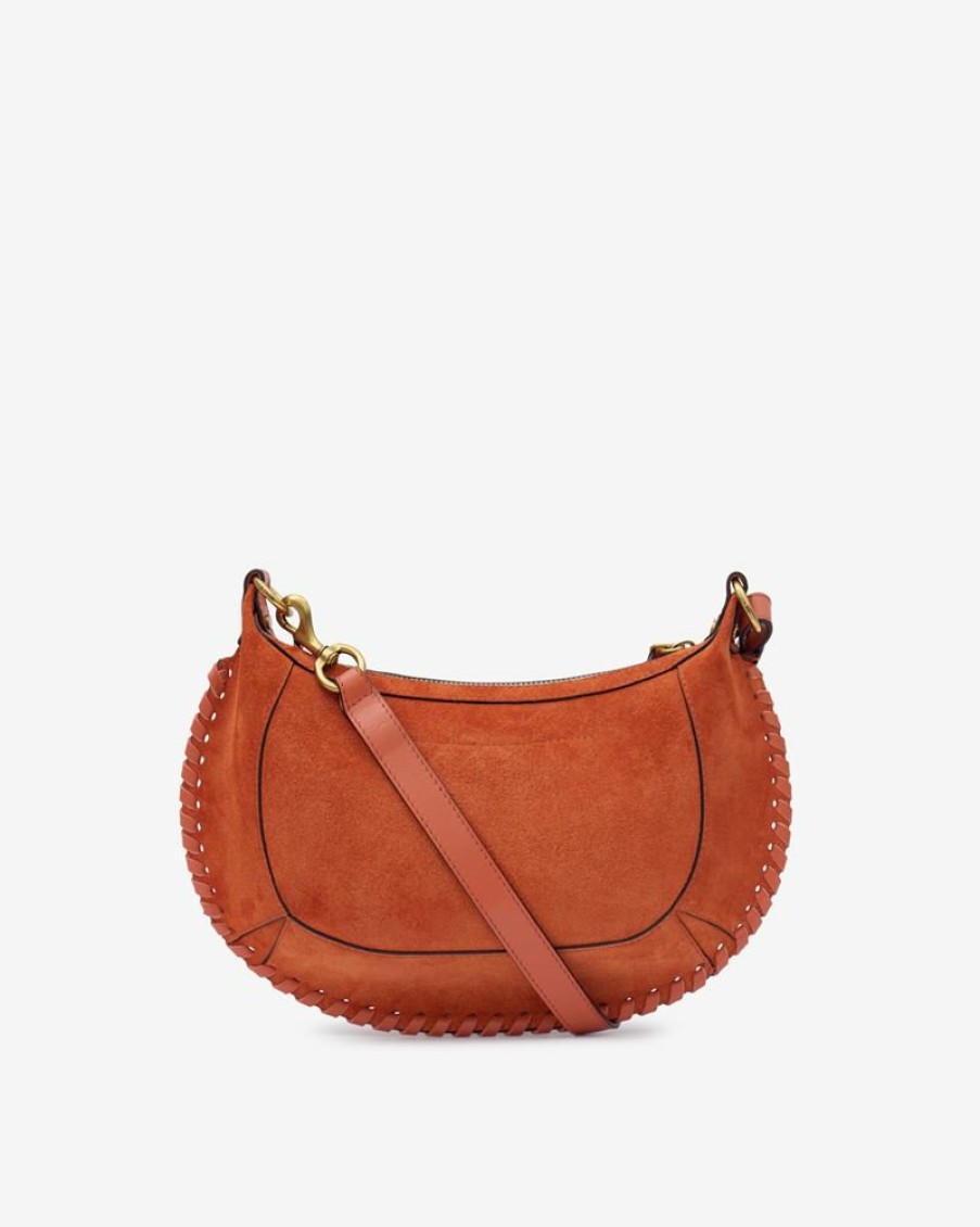 Sacs Isabel Marant | Sac Baguette En Cuir Velours Oskan Moon