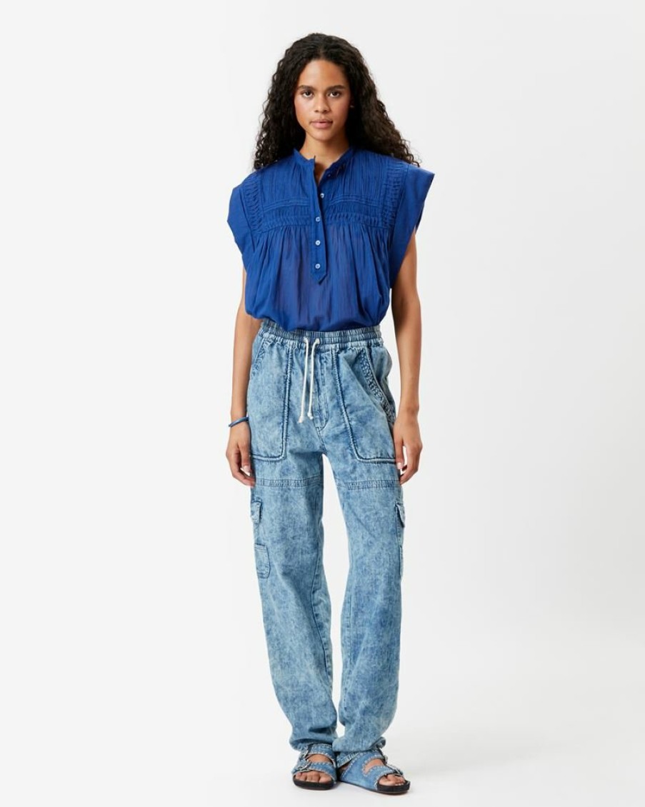 Marant Etoile Isabel Marant | Pantalon En Chambray Viamao