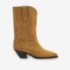 Chaussures Isabel Marant | Bottes Santiags En Cuir Velours Dahope