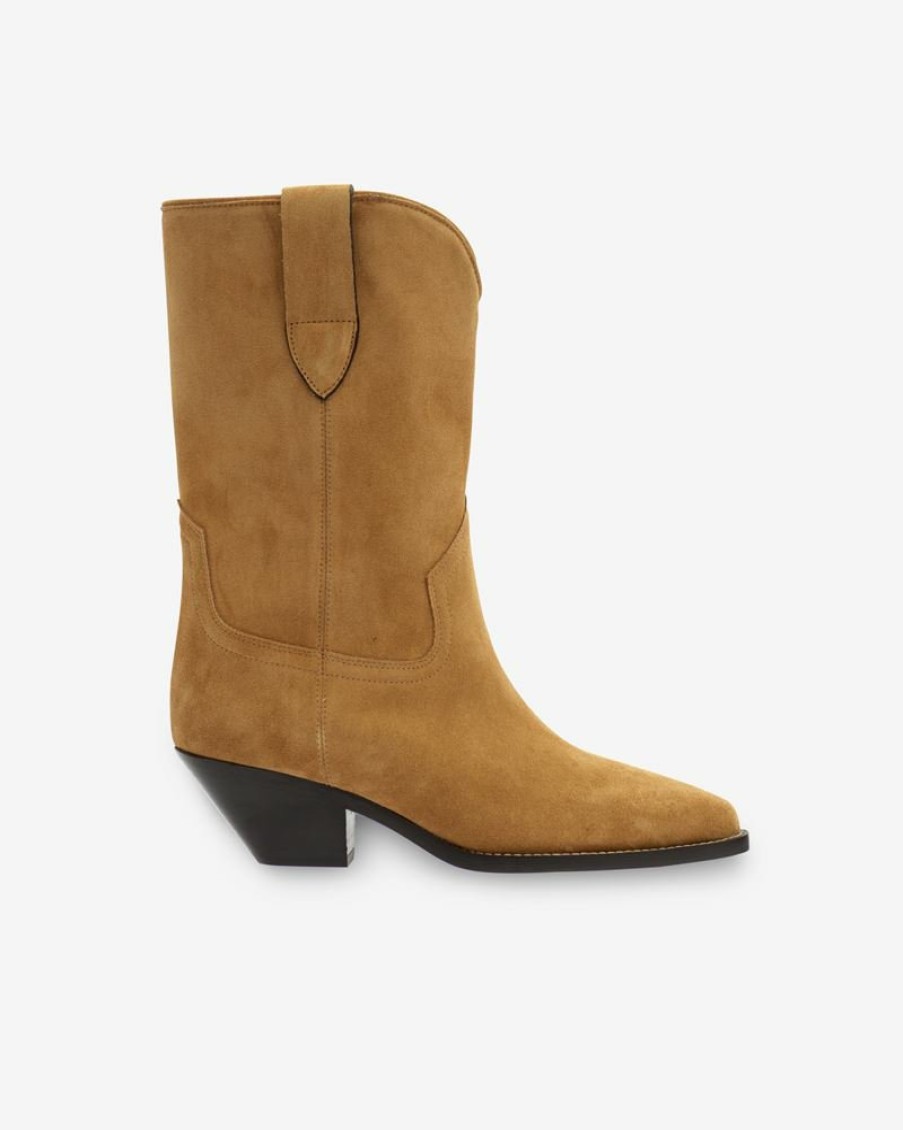 Chaussures Isabel Marant | Bottes Santiags En Cuir Velours Dahope