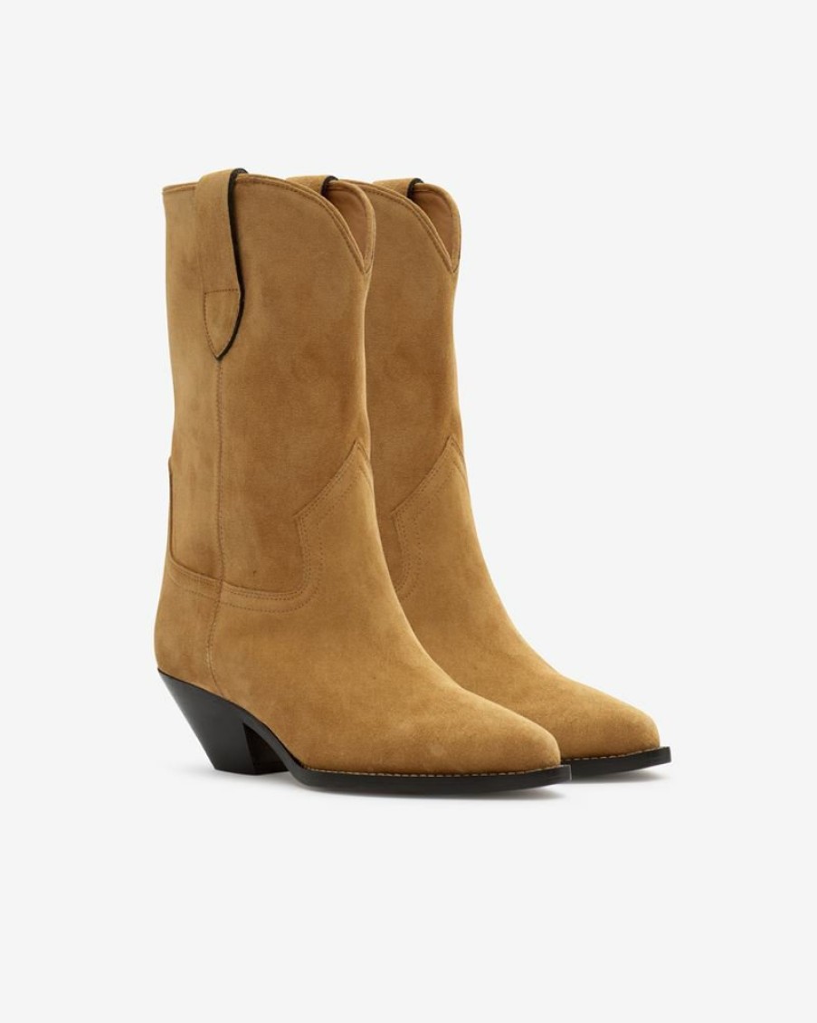 Chaussures Isabel Marant | Bottes Santiags En Cuir Velours Dahope