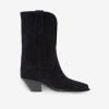 Chaussures Isabel Marant | Dahope Bottes Santiags En Cuir Velours