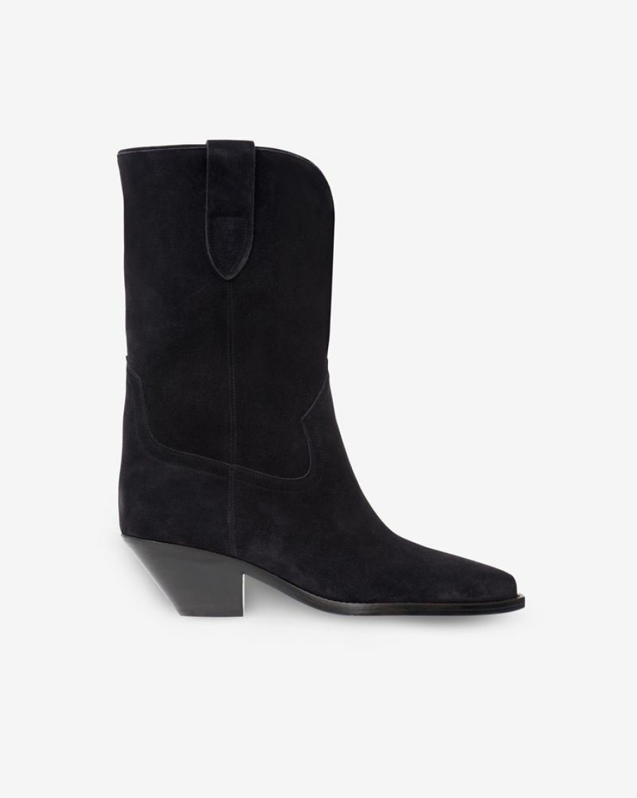 Chaussures Isabel Marant | Dahope Bottes Santiags En Cuir Velours