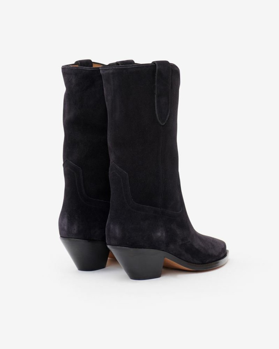 Chaussures Isabel Marant | Dahope Bottes Santiags En Cuir Velours