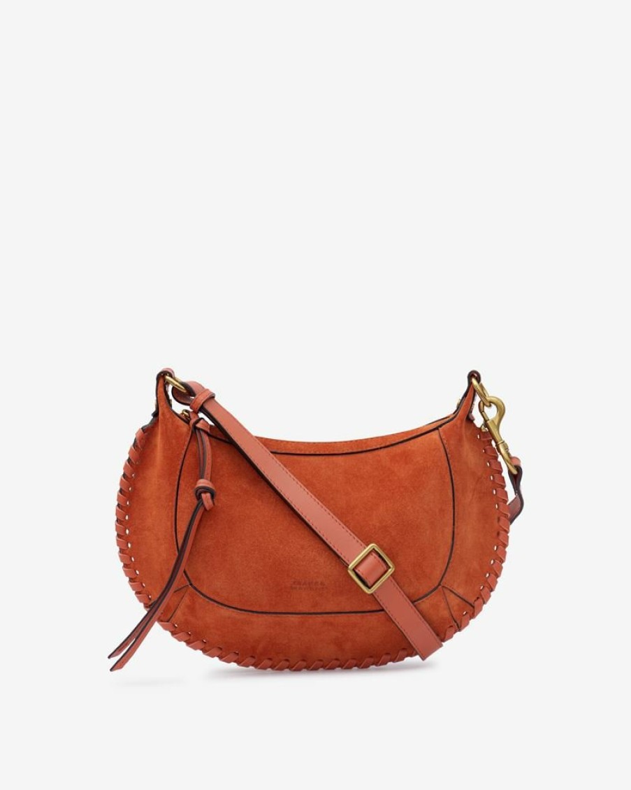 Sacs Isabel Marant | Sac Baguette En Cuir Velours Oskan Moon