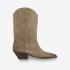 Chaussures Isabel Marant | Bottes Santiags En Cuir Velours Duerto