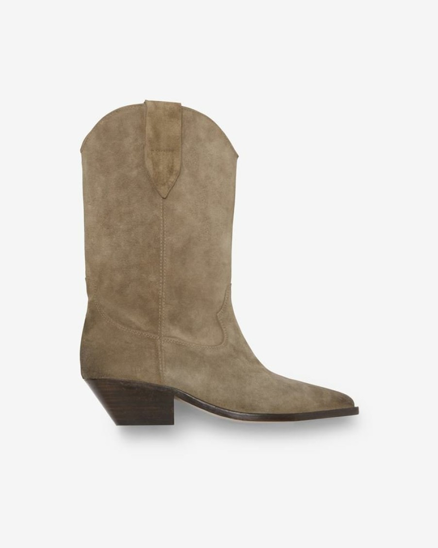 Chaussures Isabel Marant | Bottes Santiags En Cuir Velours Duerto