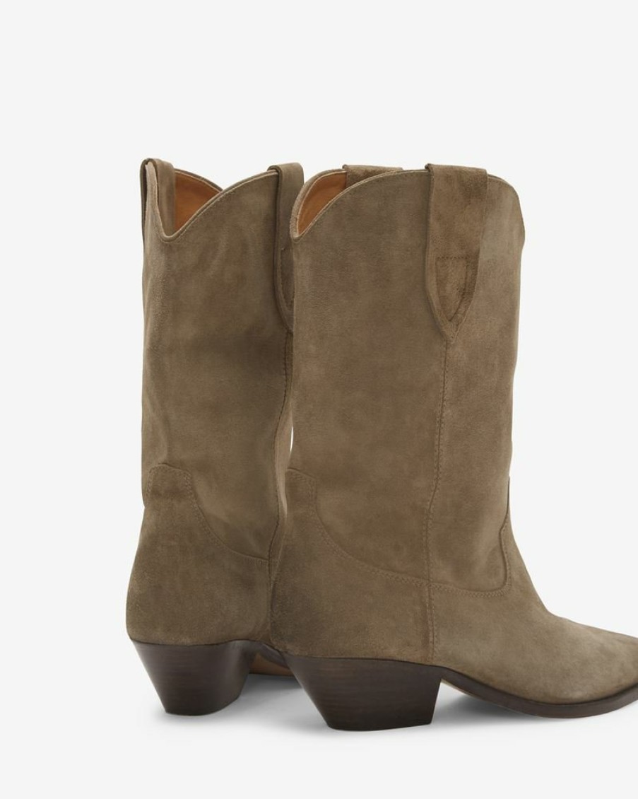 Chaussures Isabel Marant | Bottes Santiags En Cuir Velours Duerto