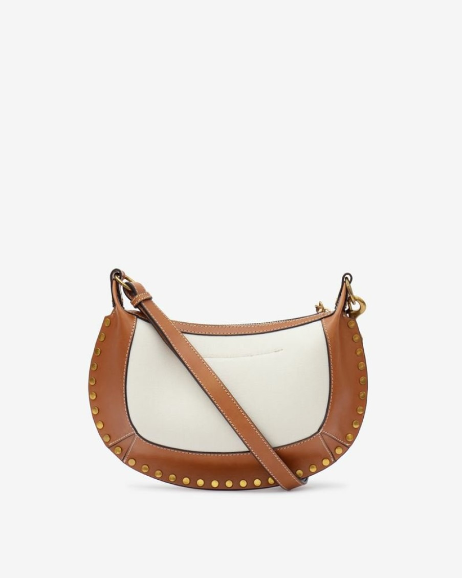 Sacs Isabel Marant | Sac Porte Epaule En Cuir Et Coton Oskan Moon