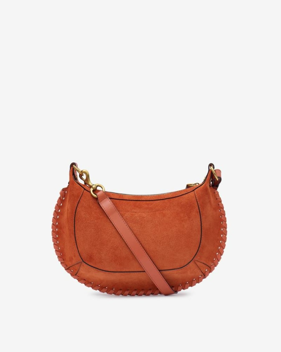 Sacs Isabel Marant | Sac Baguette En Cuir Velours Oskan Moon